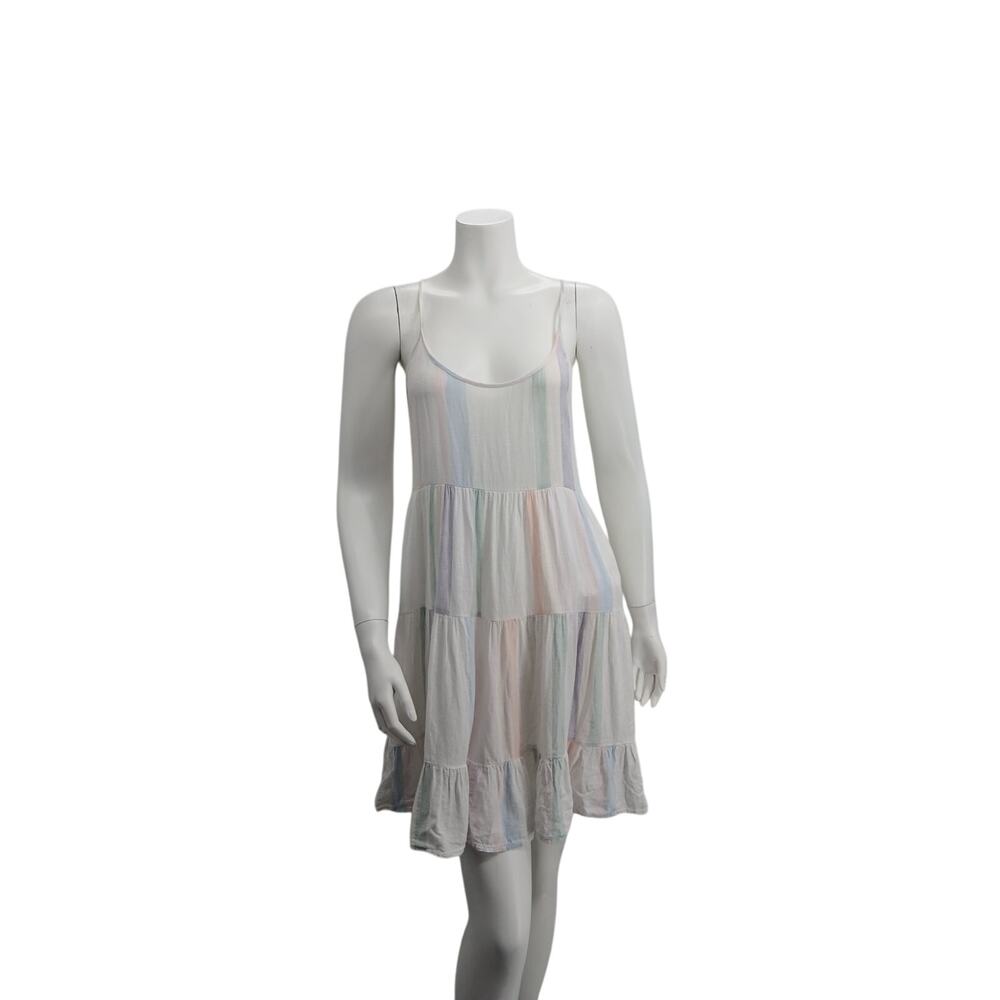 Rails White Pastel Stripe Mini Dress Beach Swim Cover Up